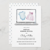 Virtual Gender Reveal Kaart (Voorkant / Achterkant)