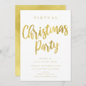 VIRTUAL Gold Minimal kerstfeest Kaart (Voorkant / Achterkant)