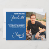 Virtual Graduation Blue Party Invitation (Devant)