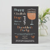 Virtual Happy Challah Day Hanukkah Party Kaart (Staand voorkant)