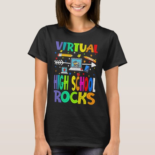 Virtual High School Rocks Back To School T-shirt (Voorkant)