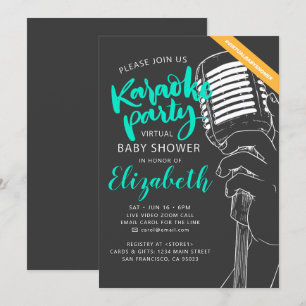Virtual Karaoke Party Baby shower video Kaart
