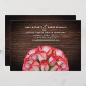 Virtual Live Stream Wedding Rustiek Rose Boeket Kaart (Voorkant / Achterkant)