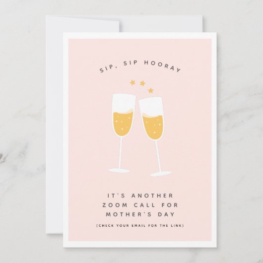 Virtual Lockdown Pandemic Funny Happy Moederdag Feestdagenkaart (Voorkant)