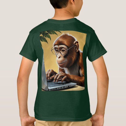 Virtual Oerwoud Call Monkey T-shirt (Achterkant)