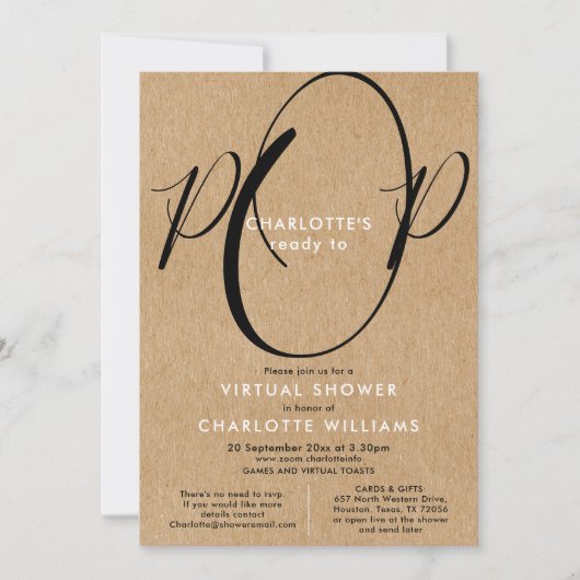 Virtual Online Long Distance Shower per Mail Kaart (Voorkant)