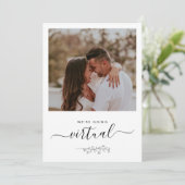 Virtual Online Rustic Photo Faire-part de mariage (Debout devant)