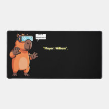 "Virtual Reality Capybara Gamer"