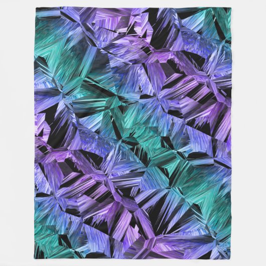 virtual reality, dark crystal gradient: fleece deken (Voorkant)