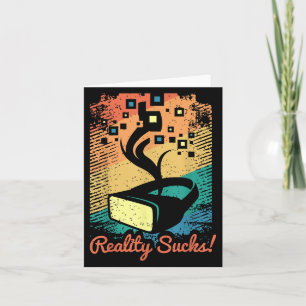 Virtual Reality Graphic Retro Distressed Art voor Kaart