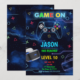 Virtual Reality Verjaardagsspellen Nodigt uit Kaart