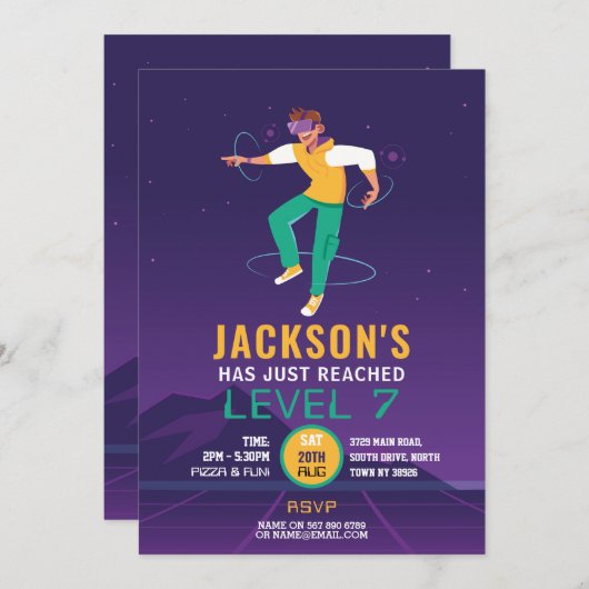 Virtual Reality VR Digital Gaming Gamer Kaart (Voorkant / Achterkant)