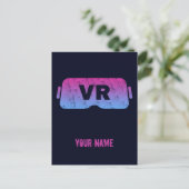 Virtual Reality VR  Gamer Videoglazen Briefkaart (Staand voorkant)