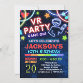 Virtual Reality VR verjaardagsuitnodigingen Kaart (Voorkant)