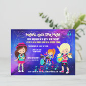 Virtual Rock Pop Star Verjaardagsfeest Kaart (Staand voorkant)