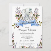 Virtual Showroom Nieuwe Plannen Olifantsblauw baby Kaart (Voorkant)