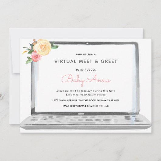 Virtual SIP & Bekijk Welkom Baby Kaart (Voorkant)