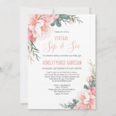 Virtual SIP & See Blush Roze Goud Baby shower Kaart (Voorkant)