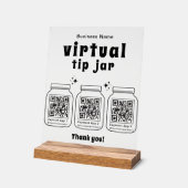 Virtual Tip Jar with 3 QR Code (Angle)