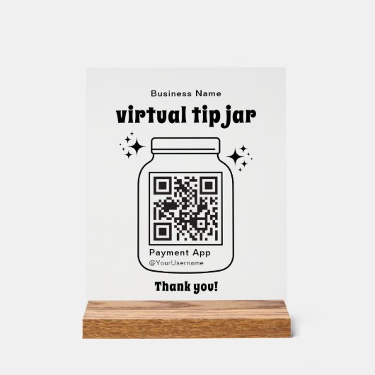 Virtual Tip Jar with QR Code (Recto)