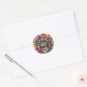 Virtual Variety Art Studio - Ronde Sticker (Envelop)