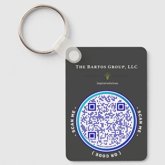 Virtual Visitekaartje Sleutelhanger (QR-code + NFC (Voorkant)