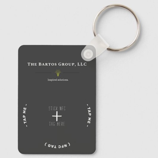Virtual Visitekaartje Sleutelhanger (QR-code + NFC (Achterkant)
