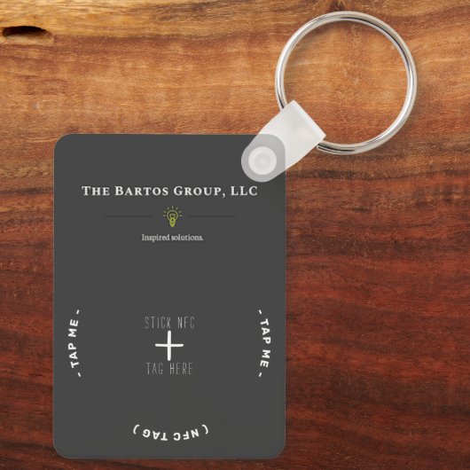 Virtual Visitekaartje Sleutelhanger (QR-code + NFC (Achterkant)