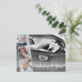 Virtual Wedding Jubileum Party, fotocollage Briefkaart (Staand voorkant)