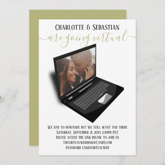 Virtual Wedding Save the Date Photo (Voorkant / Achterkant)