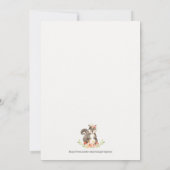 Virtual Woodland Baby shower Invitation Aankondiging (Achterkant)