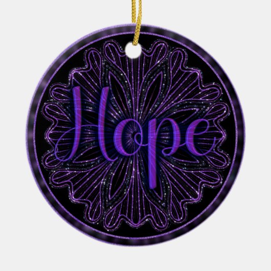 Virtue Hope Mandala Keramisch Ornament (Voorkant)