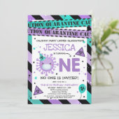 Virtueel 1e verjaardagsfeestje Quarantine 1e verja Kaart (Staand voorkant)