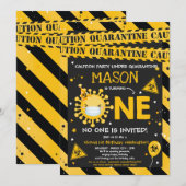 Virtueel 1e verjaardagsfeestje Quarantine 1e verja Kaart (Voorkant / Achterkant)