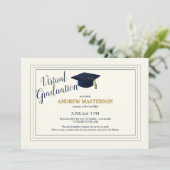 Virtueel Afstuderen Verfijnd Afstuderen uitnodigen Aankondiging (Staand voorkant)