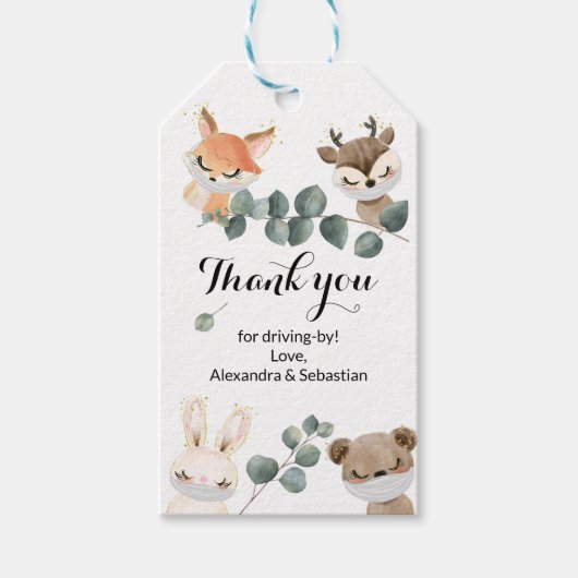 Virtueel Baby shower Cadeaulabel (Voorkant)