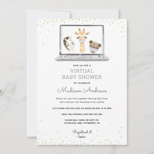 Virtueel Baby shower Kaart (Voorkant)