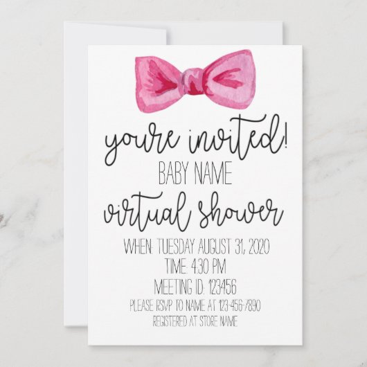 Virtueel Baby shower Kaart (Voorkant)