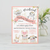 Virtueel Baby shower met maskers Kaart (Staand voorkant)