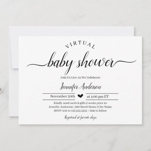 Virtueel Baby shower per post (Voorkant)