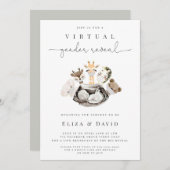 Virtueel geslacht onthult dat hij of zij dieren ne kaart (Voorkant / Achterkant)