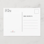 Virtueel Kerstfeest Sneeuwman Red Buffalo Plaid Uitnodiging Briefkaart (Achterkant)