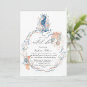 virtueel kuststrand - Uitnodiging tot baby shower (Staand voorkant)