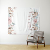 Virtueel Woodland BOHO Shower Achtergrond Wandkleed (In Situ (horizontaal))