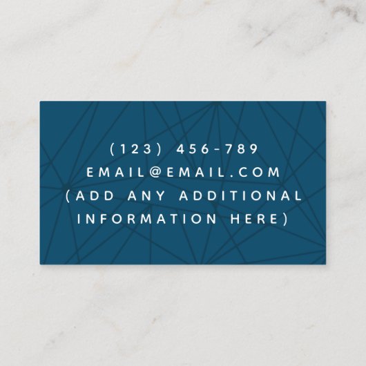 Virtuele assistent-ontwerper voor geometrische lij visitekaartje (Achterkant)