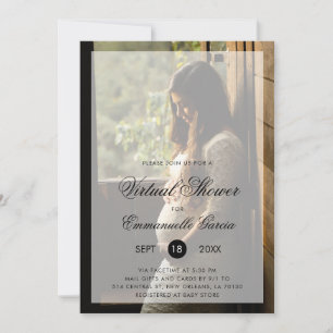 Virtuele Baby Shower Geslacht Neutrale Moderne Fot Kaart