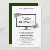 Virtuele baby shower uitnodiging (Voorkant / Achterkant)