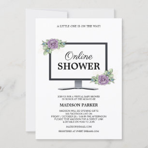 Virtuele baby shower uitnodiging