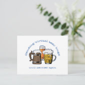 VIRTUELE BEER HUGS Cartoon Beers VERZENDEN Briefkaart (Staand voorkant)