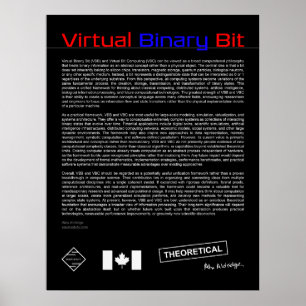 Virtuele binaire bit poster
